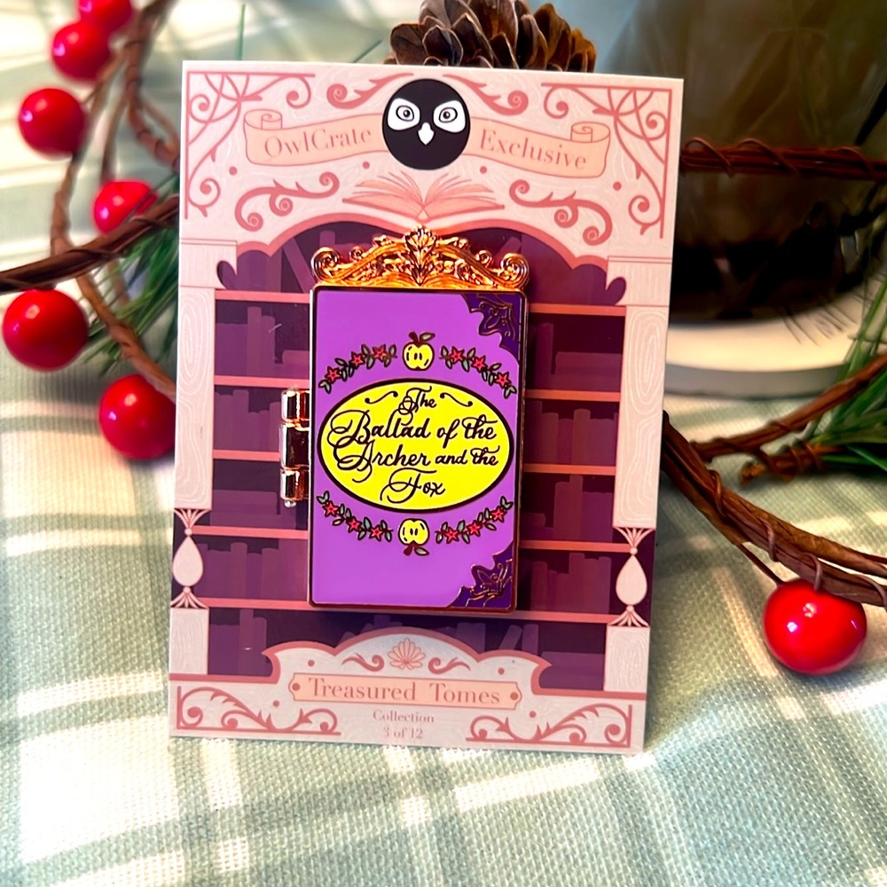 Owlcrate Treasured Tomes Once Upon A Broken Heart Enamel Pin
